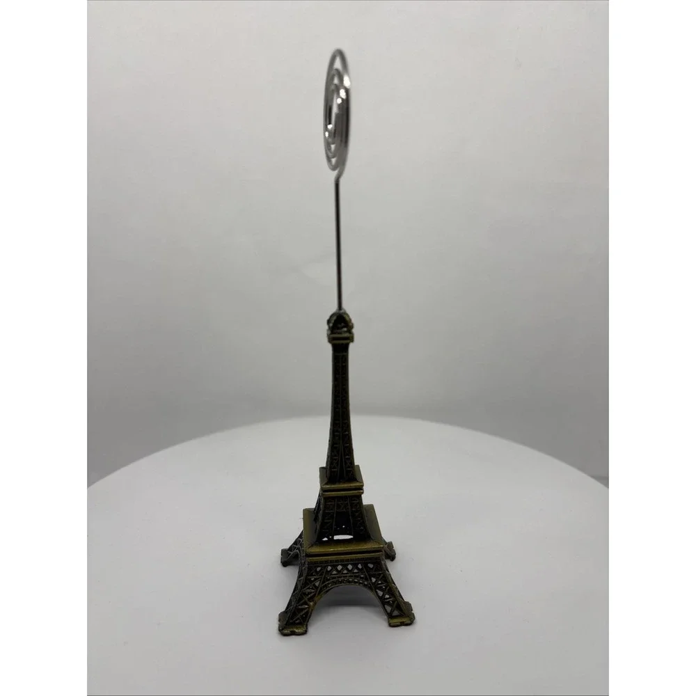 Metal Eiffel Tower Table Card Holder, 6 Inches Photo Holder Paris Decor Souvenir